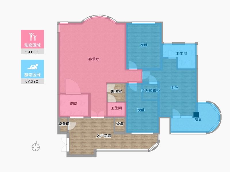 山东省-烟台市-振华海滨假日-141.98-户型库-动静分区