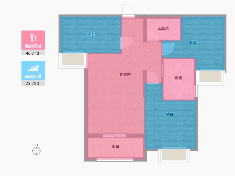 广东省-江门市-海涛名轩-70.00-户型库-动静分区