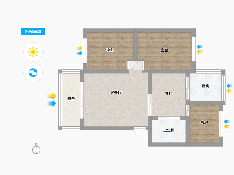 宁夏回族自治区-银川市-石油城-2区-145.00-户型库-采光通风