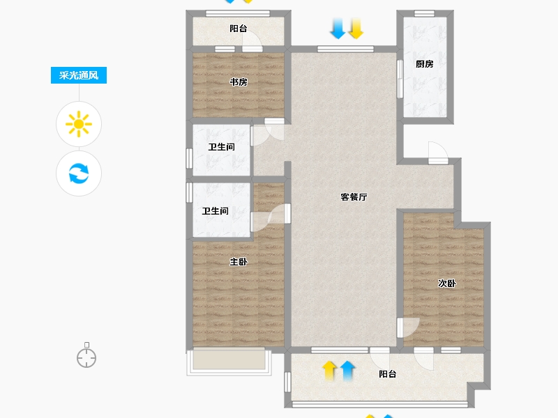 山东省-济宁市-公用瑞马悦府东郡-123.00-户型库-采光通风