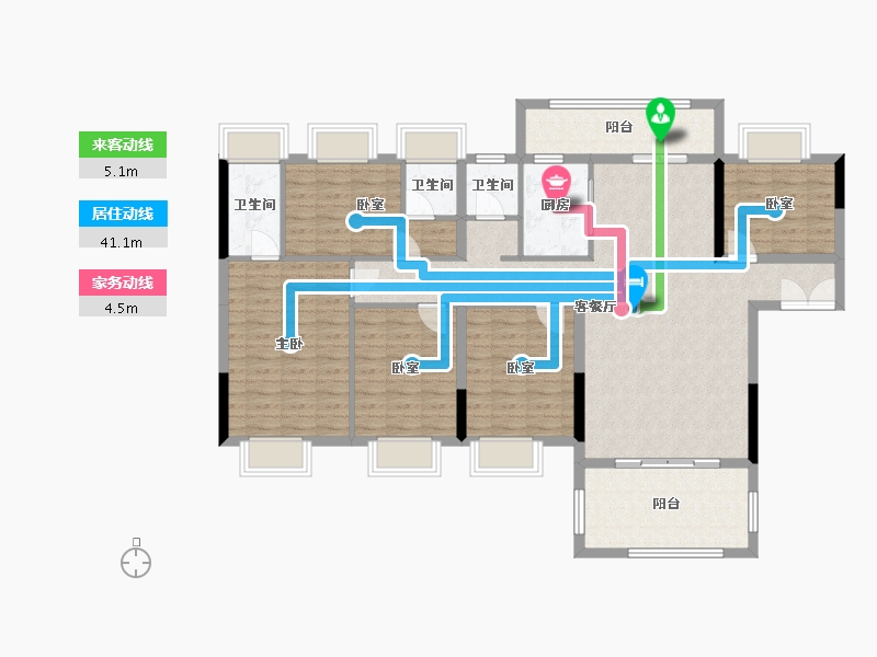 湖南省-郴州市-观山一品-173.00-户型库-动静线