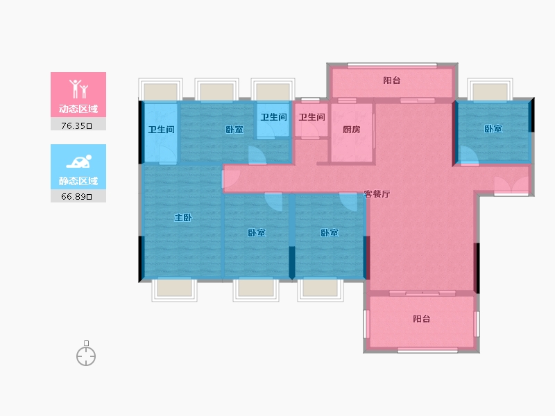 湖南省-郴州市-观山一品-173.00-户型库-动静分区