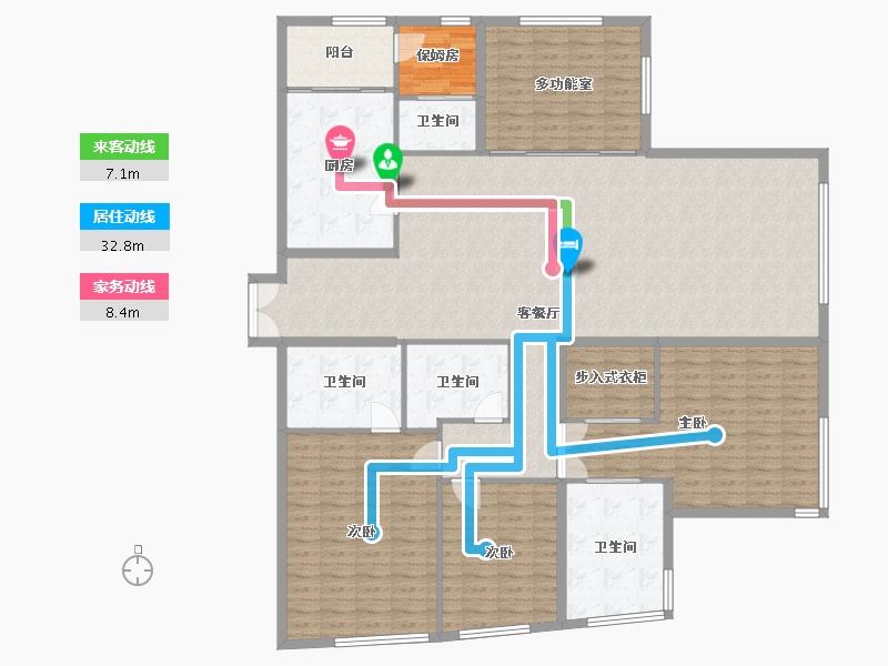 北京-北京市-新城国际23-200.00-户型库-动静线