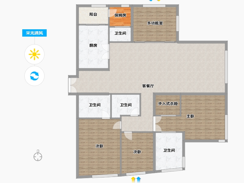 北京-北京市-新城国际23-200.00-户型库-采光通风