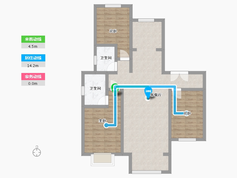 内蒙古自治区-赤峰市-乐业·幸福里(金宇公馆)-99.21-户型库-动静线