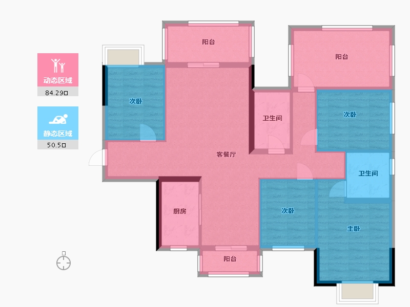 广西壮族自治区-南宁市-明昱公园-121.00-户型库-动静分区