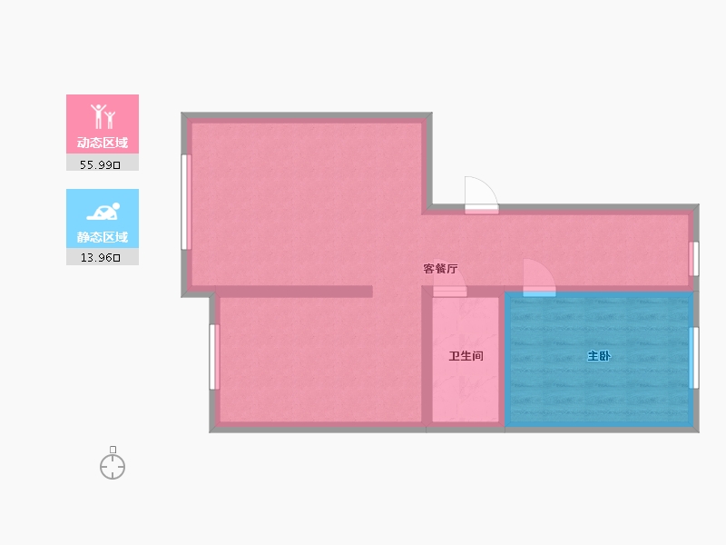 黑龙江省-哈尔滨市-壹品苏苏-70.00-户型库-动静分区