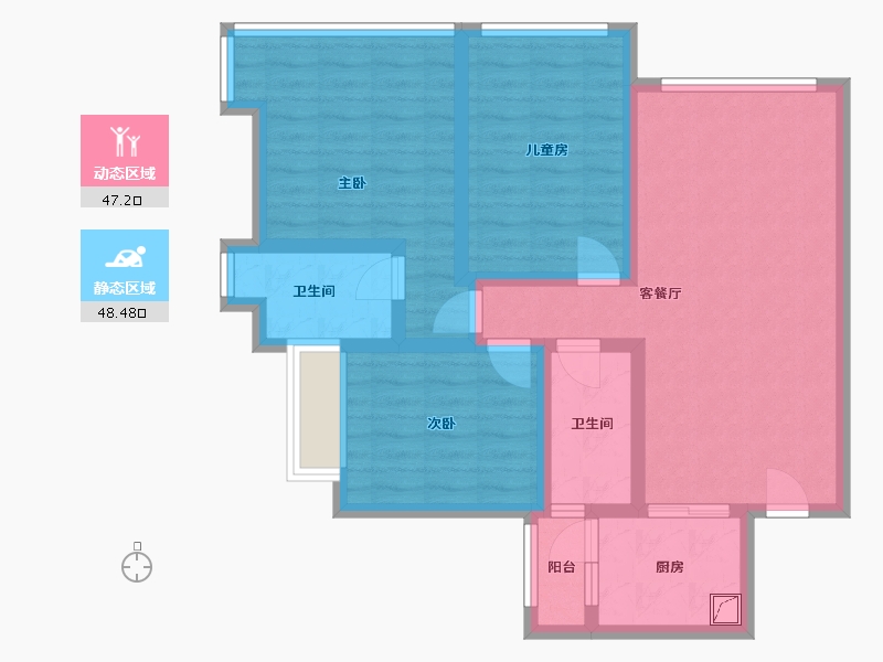 广东省-珠海市-华发世纪城-南区-97.00-户型库-动静分区