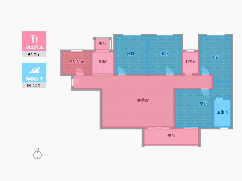 广东省-深圳市-东方二六大厦-145.00-户型库-动静分区