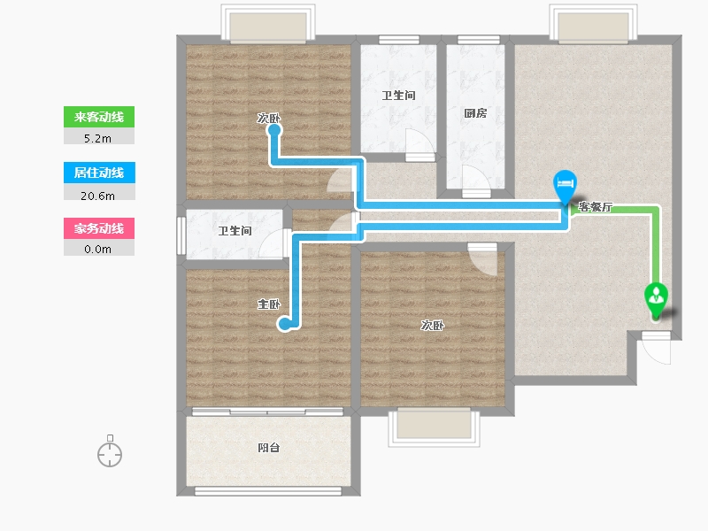 福建省-福州市-后县新苑-125.00-户型库-动静线