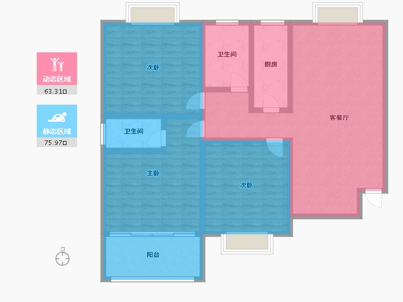 福建省-福州市-后县新苑-125.00-户型库-动静分区