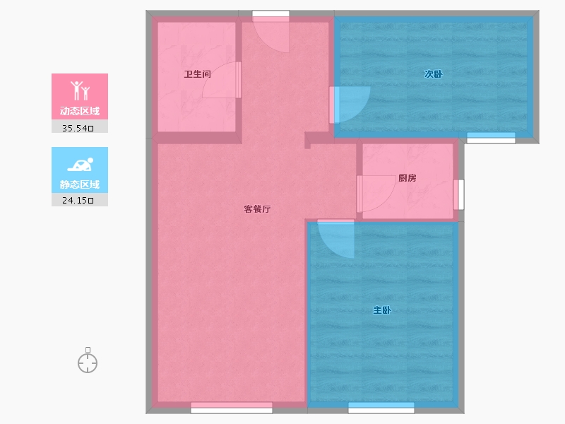 北京-北京市-城建广悦居-59.98-户型库-动静分区