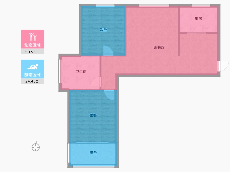 山东省-济宁市-水运雅居-80.00-户型库-动静分区