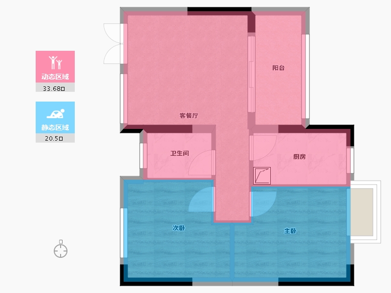 江西省-赣州市-贡江学府-60.00-户型库-动静分区