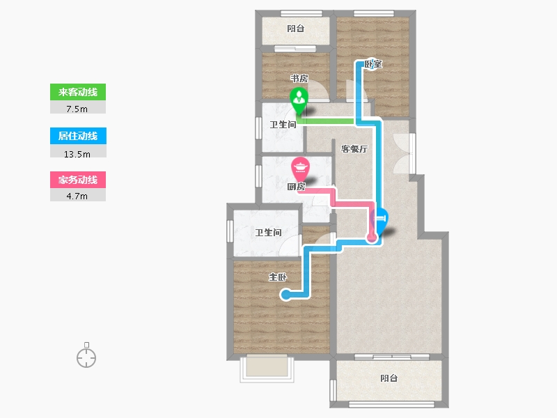 江西省-宜春市-龙山学府-87.00-户型库-动静线