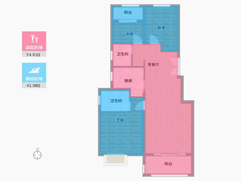 江西省-宜春市-龙山学府-87.00-户型库-动静分区