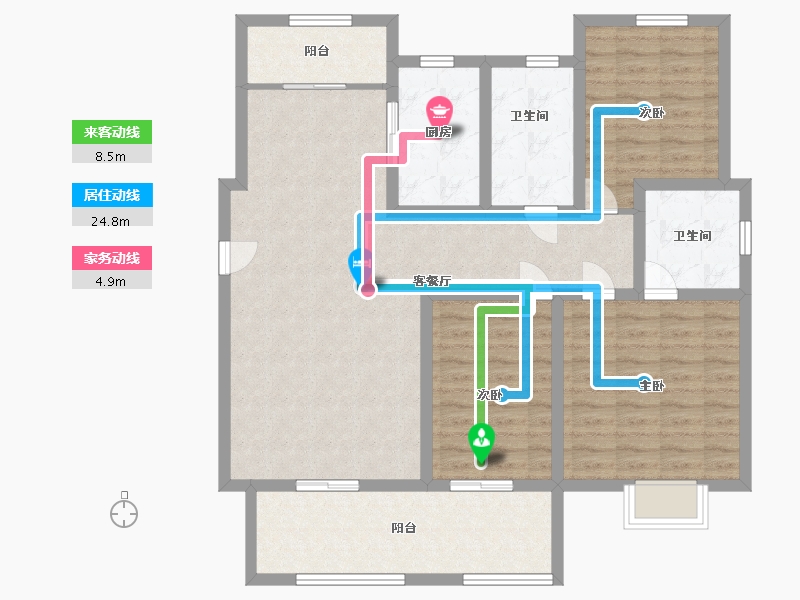 山东省-菏泽市-古塔家园-110.00-户型库-动静线