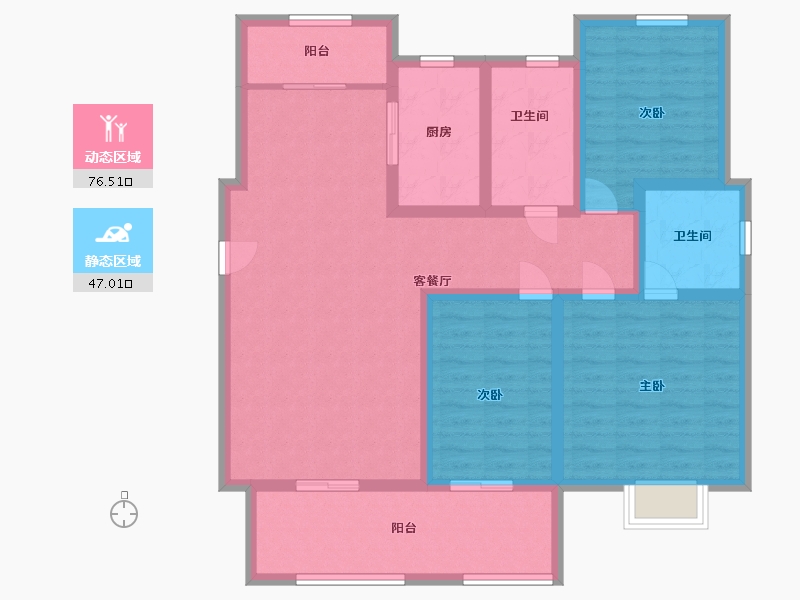 山东省-菏泽市-古塔家园-110.00-户型库-动静分区