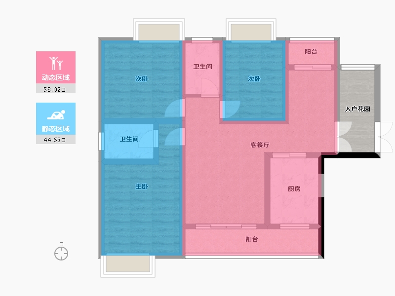 贵州省-贵阳市-息烽开磷城-110.00-户型库-动静分区