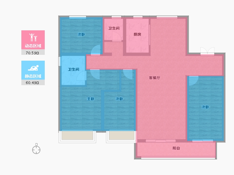 河北省-邯郸市-旭坤澜山悦府-119.88-户型库-动静分区