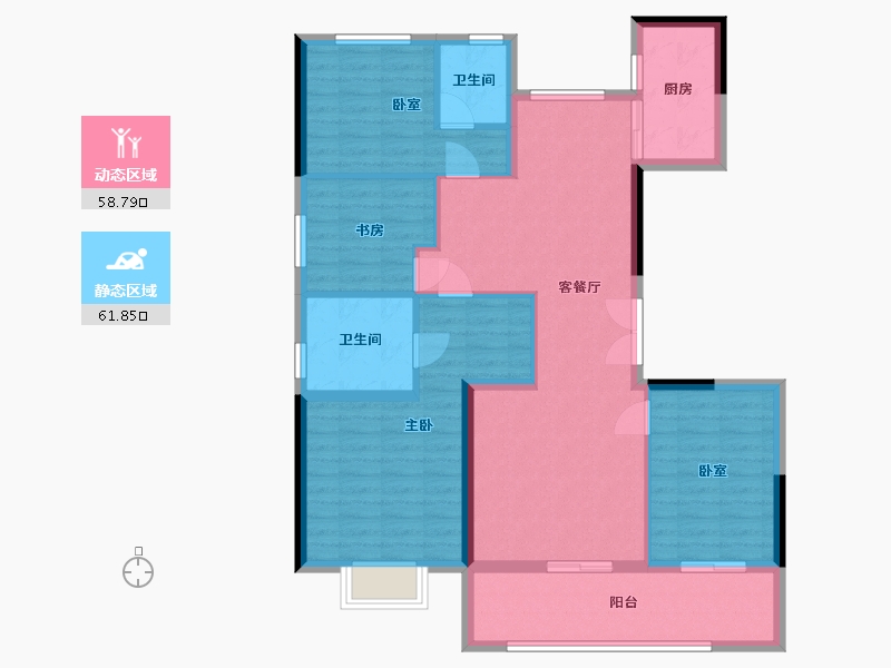 河南省-郑州市-郑州华侨城-114.52-户型库-动静分区