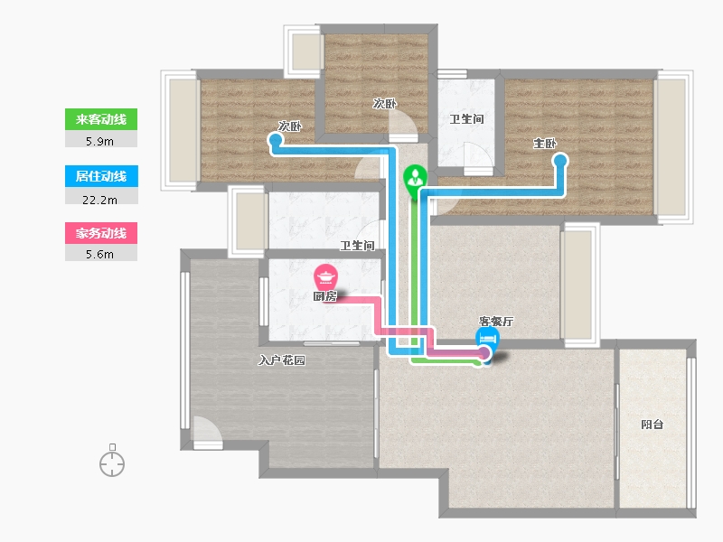 贵州省-安顺市-虹湖天域-142.00-户型库-动静线