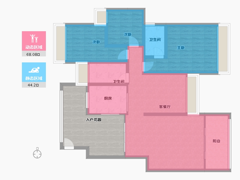 贵州省-安顺市-虹湖天域-142.00-户型库-动静分区