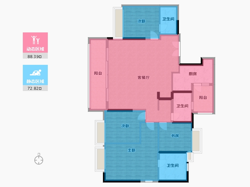 四川省-成都市-麓湖生态城-151.00-户型库-动静分区