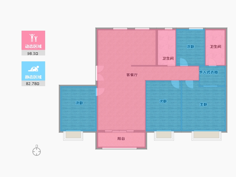 河北省-唐山市-万润一号-168.00-户型库-动静分区