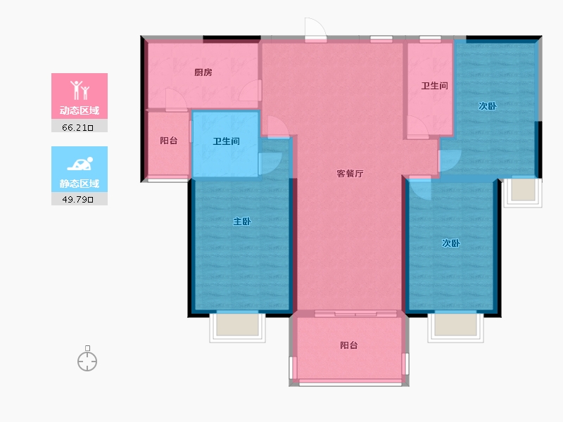 江西省-九江市-九江碧桂园-105.00-户型库-动静分区