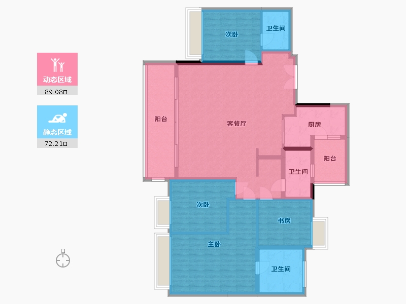 四川省-成都市-麓湖生态城-161.00-户型库-动静分区