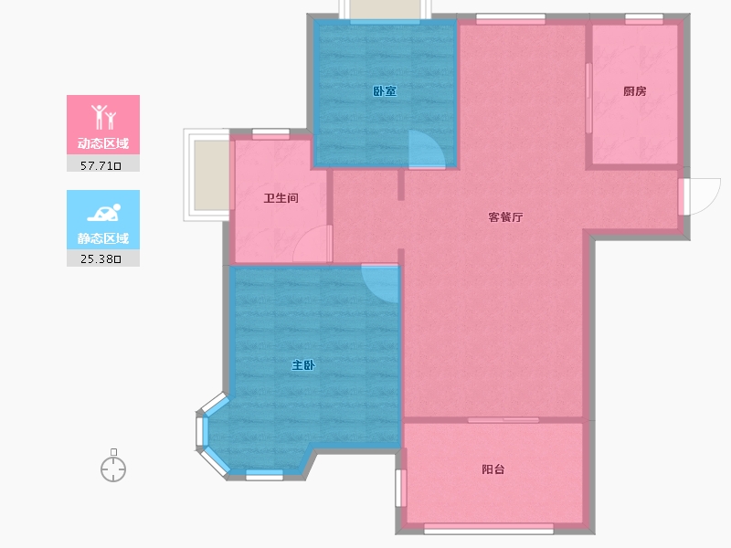 上海-上海市-锦绣华都-70.00-户型库-动静分区