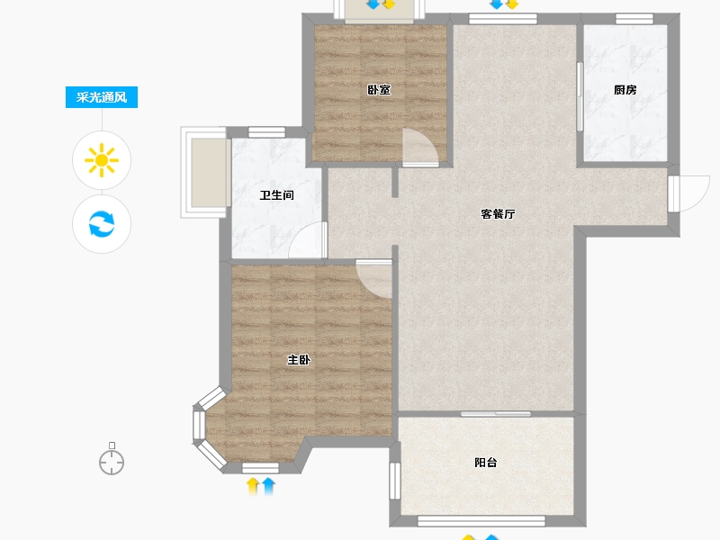 上海-上海市-锦绣华都-70.00-户型库-采光通风