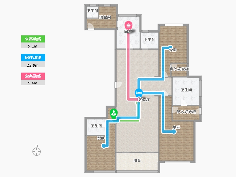 湖南省-长沙市-万达公馆-200.00-户型库-动静线