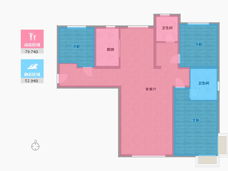 甘肃省-兰州市-天庆国际新城-120.00-户型库-动静分区