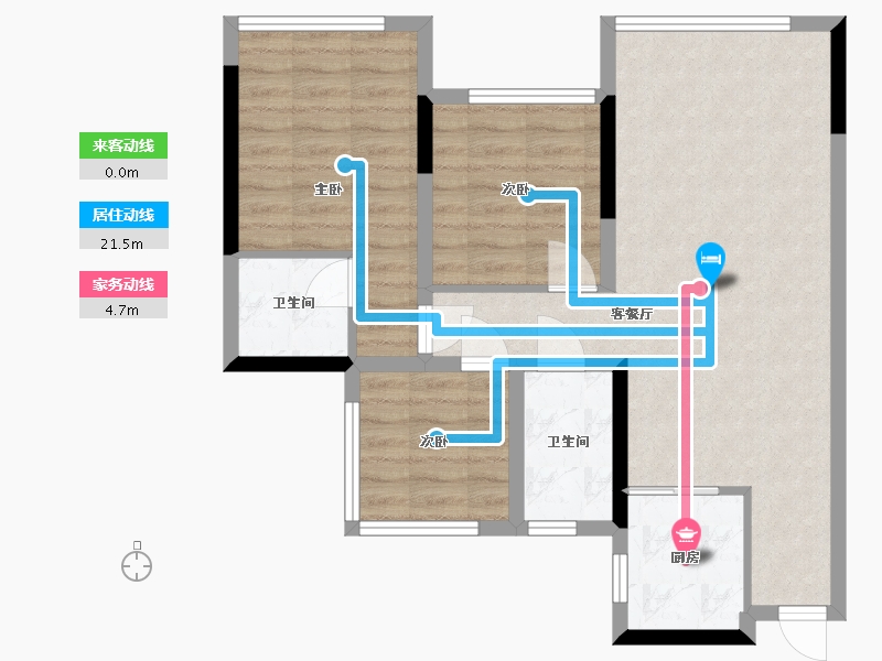 四川省-南充市-锦城中央公园-84.33-户型库-动静线