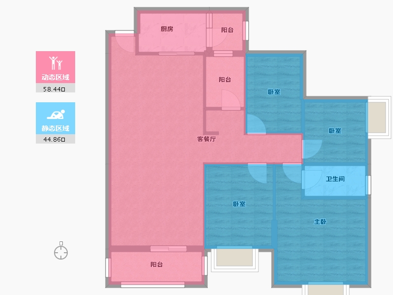 广西壮族自治区-北海市-世纪新城-101.00-户型库-动静分区