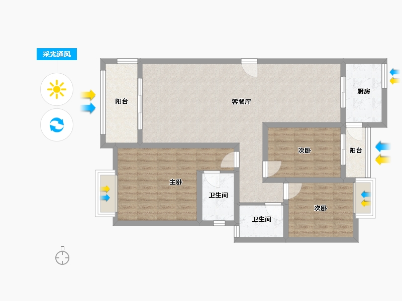 江西省-吉安市-庐陵文景-100.00-户型库-采光通风