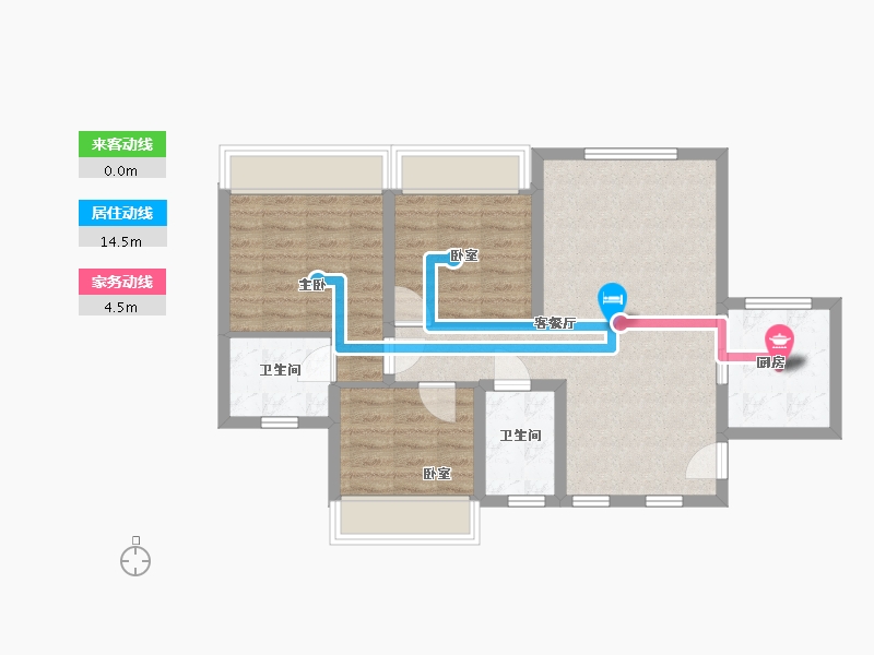 贵州省-毕节市-阳光云湖-73.06-户型库-动静线