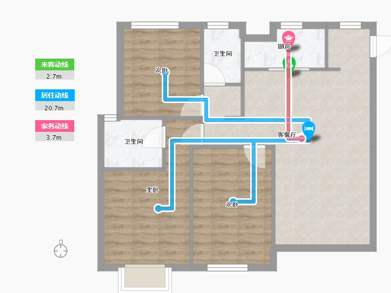 江苏省-南通市-中南熙悦-88.00-户型库-动静线