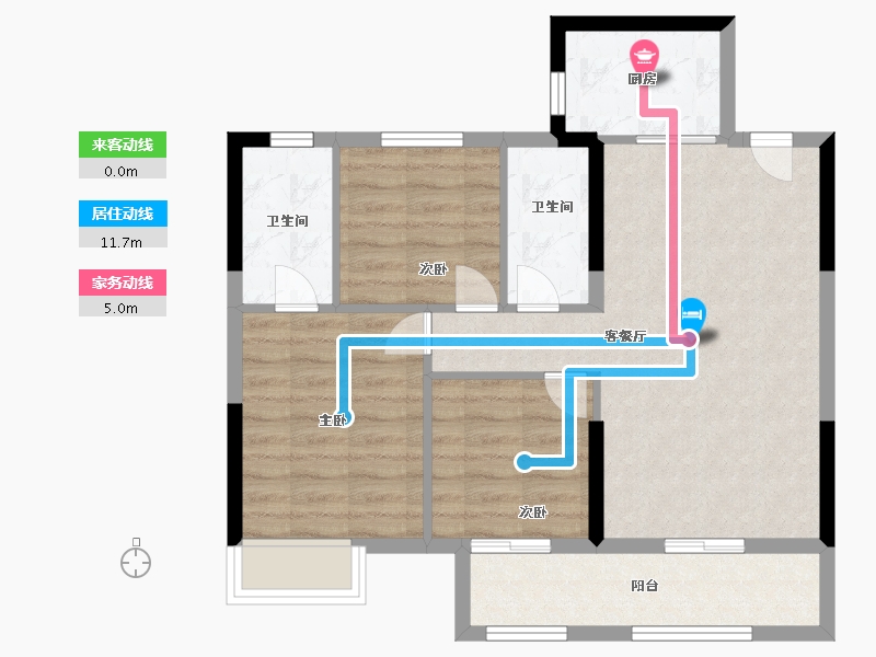 福建省-龙岩市-印象天悦-72.00-户型库-动静线