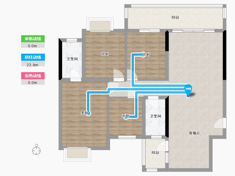 广西壮族自治区-桂林市-彰泰伴山云庐-108.00-户型库-动静线