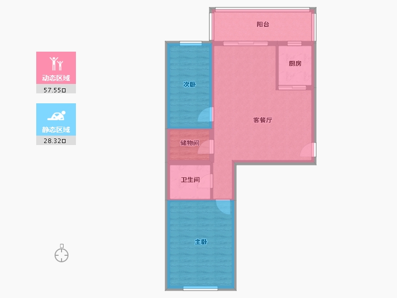 北京-北京市-天通北苑(三区)-87.00-户型库-动静分区