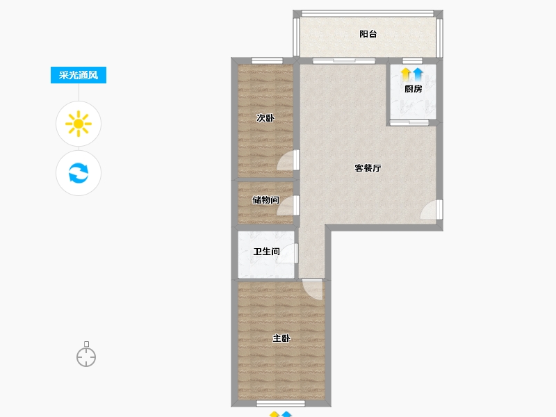 北京-北京市-天通北苑(三区)-87.00-户型库-采光通风