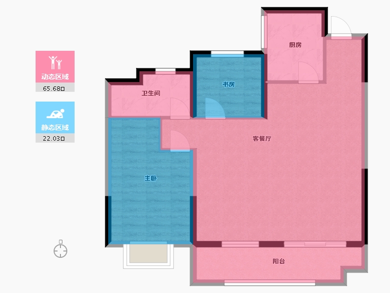 安徽省-合肥市-光明府-79.66-户型库-动静分区