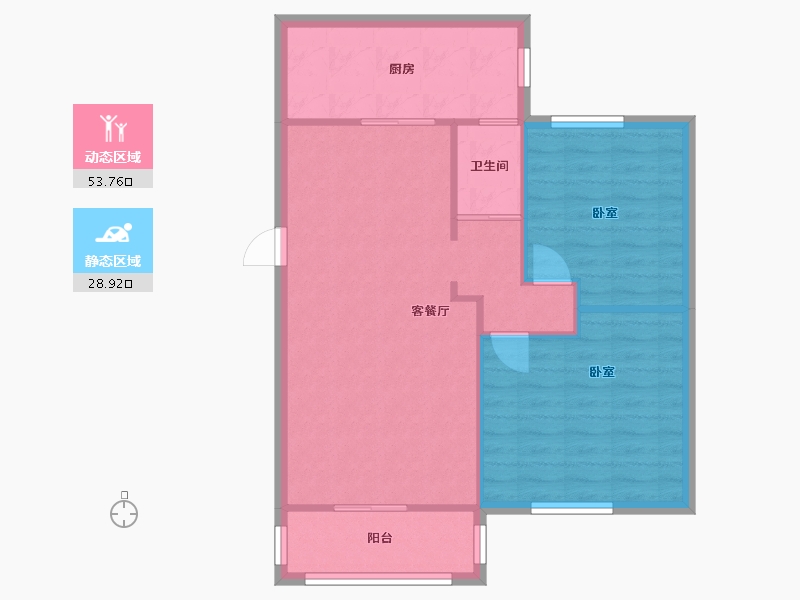 广东省-广州市-云山居-84.63-户型库-动静分区