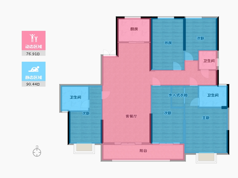 河南省-郑州市-清华·大溪地-150.00-户型库-动静分区