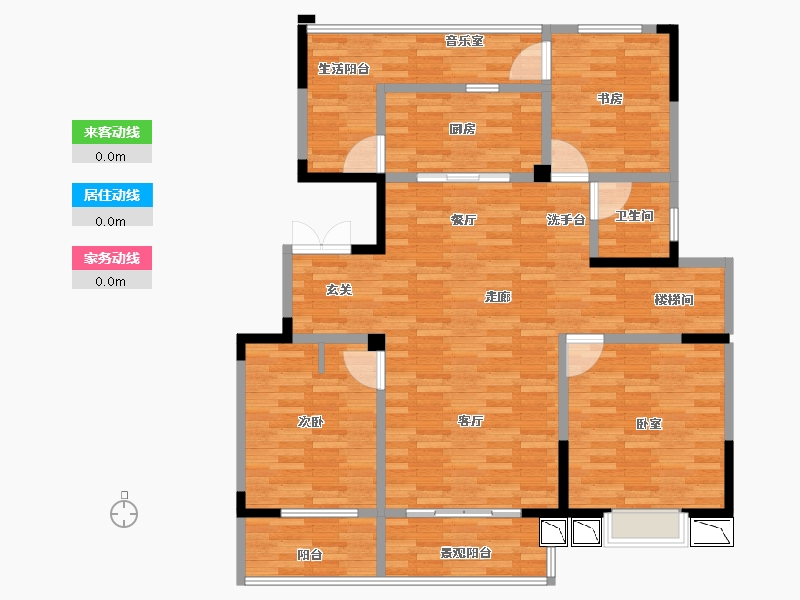 江苏省-扬州市-绿地唐樾府-111.69-户型库-动静线