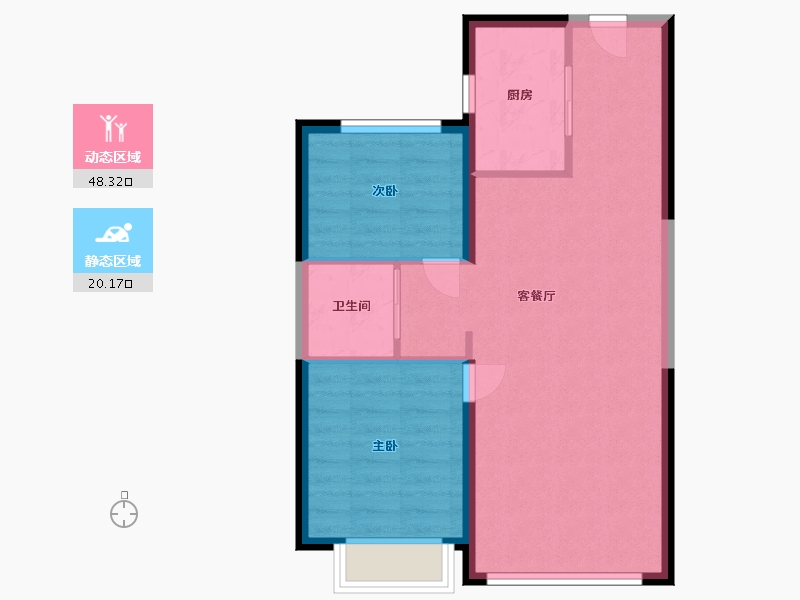 辽宁省-大连市-东港国际-62.00-户型库-动静分区