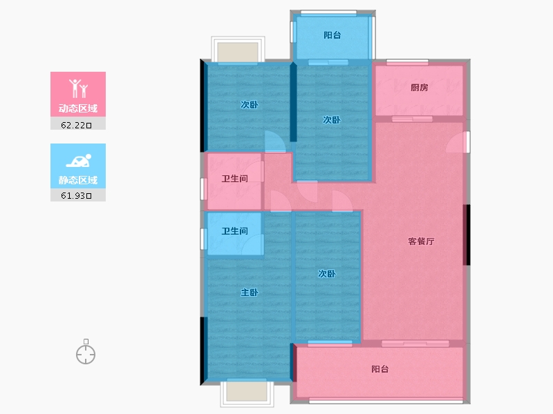 湖北省-黄冈市-东城首府-112.00-户型库-动静分区